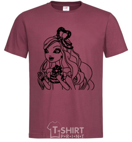 Men's T-Shirt Apple White Snow White's daughter burgundy фото