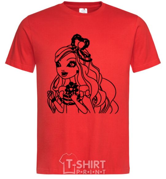 Men's T-Shirt Apple White Snow White's daughter red фото