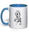 Mug with a colored handle Poppy O'Hara royal-blue фото