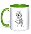 Mug with a colored handle Poppy O'Hara kelly-green фото