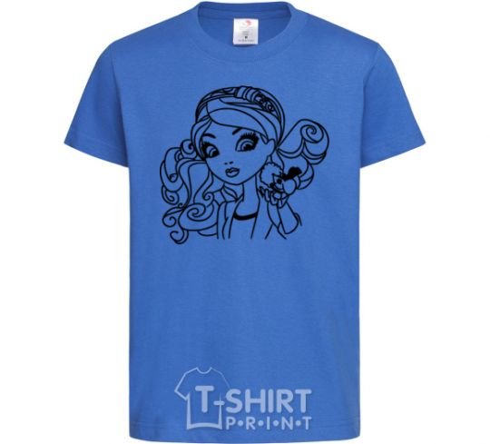 Детская футболка Меделин Хеттер с мышкой Ярко-синий фото
