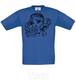 Kids T-shirt Medellin Hetter with a mouse royal-blue фото