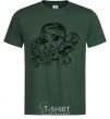 Men's T-Shirt Medellin Hetter with a mouse bottle-green фото