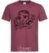 Men's T-Shirt Medellin Hetter with a mouse burgundy фото