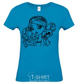 Women's T-shirt Medellin Hetter with a mouse sky-blue фото