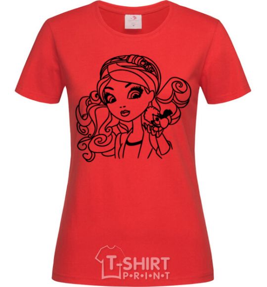 Женская футболка Меделин Хеттер с мышкой Красный фото