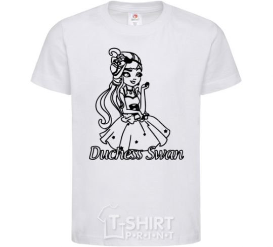 Kids T-shirt Duchess Swan White фото