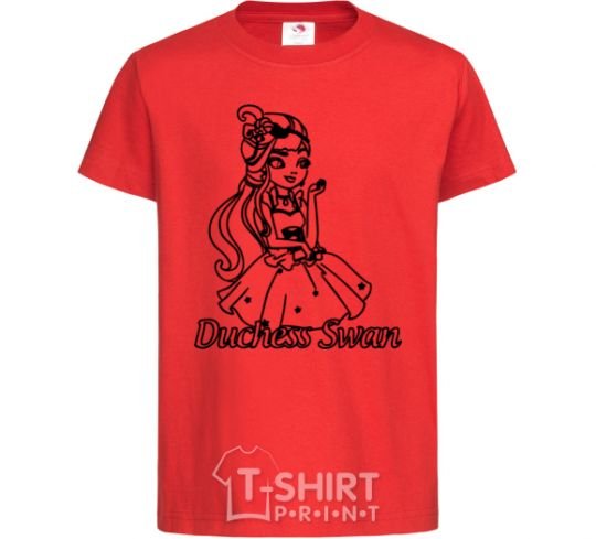Kids T-shirt Duchess Swan red фото