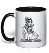 Mug with a colored handle Duchess Swan black фото