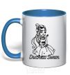 Mug with a colored handle Duchess Swan royal-blue фото