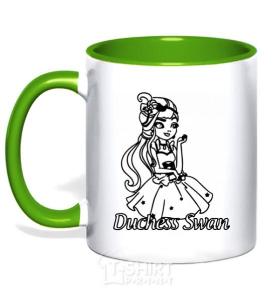 Mug with a colored handle Duchess Swan kelly-green фото