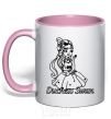 Mug with a colored handle Duchess Swan light-pink фото