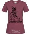 Women's T-shirt Duchess Swan burgundy фото