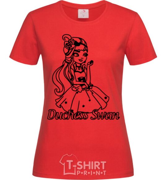 Women's T-shirt Duchess Swan red фото