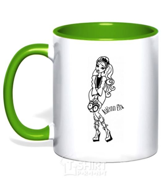 Mug with a colored handle Ashlynn Ella kelly-green фото