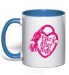Mug with a colored handle Logo Ever After High royal-blue фото