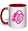 Mug with a colored handle Logo Ever After High red фото