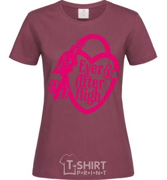 Women's T-shirt Logo Ever After High burgundy фото