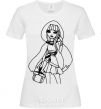 Women's T-shirt Cerise Hood White фото