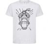 Kids T-shirt Ninja Turtle on a motorcycle White фото