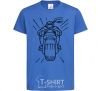 Kids T-shirt Ninja Turtle on a motorcycle royal-blue фото