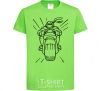 Kids T-shirt Ninja Turtle on a motorcycle orchid-green фото