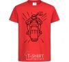 Kids T-shirt Ninja Turtle on a motorcycle red фото