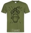 Men's T-Shirt Ninja Turtle on a motorcycle millennial-khaki фото