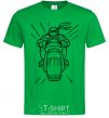 Men's T-Shirt Ninja Turtle on a motorcycle kelly-green фото