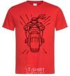 Мужская футболка Черепашка-Ниндзя на мотоцикле Красный фото