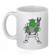 Ceramic mug Shrek and the donkey White фото