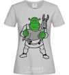 Women's T-shirt Shrek and the donkey grey фото