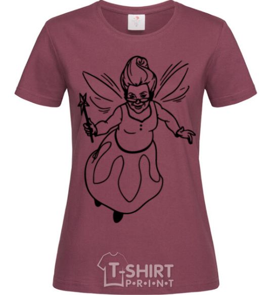 Women's T-shirt Fairy godmother burgundy фото