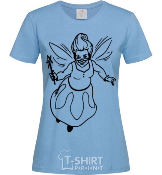 Women's T-shirt Fairy godmother sky-blue фото