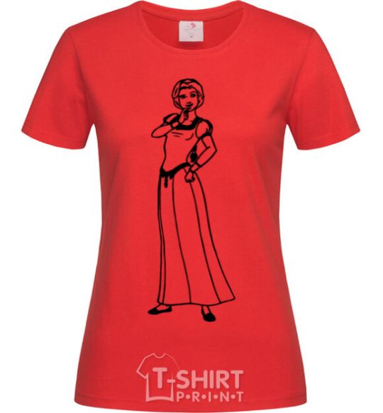 Женская футболка Фиона Красный фото
