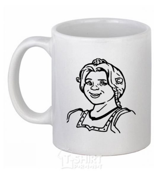 Ceramic mug Fiona's portrait White фото