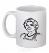 Ceramic mug Fiona's portrait White фото