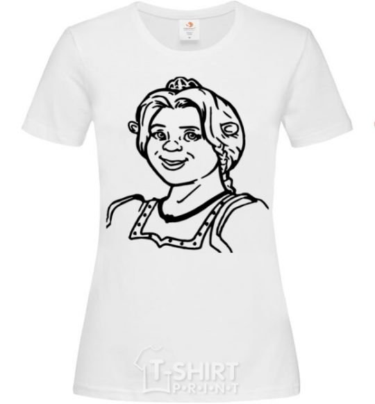 Women's T-shirt Fiona's portrait White фото