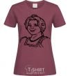 Women's T-shirt Fiona's portrait burgundy фото