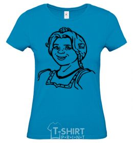 Women's T-shirt Fiona's portrait sky-blue фото