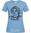 Women's T-shirt Fiona's portrait sky-blue фото