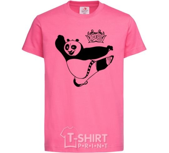 Детская футболка Панда По Ярко-розовый фото