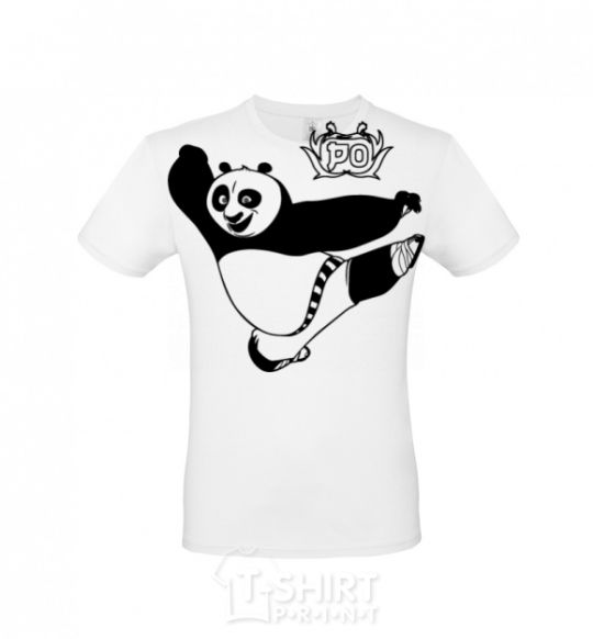 Men's T-Shirt Panda Po White фото