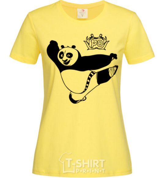 Women's T-shirt Panda Po cornsilk фото