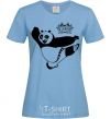 Women's T-shirt Panda Po sky-blue фото
