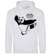 Men`s hoodie Panda Po sport-grey фото