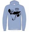 Men`s hoodie Panda Po sky-blue фото