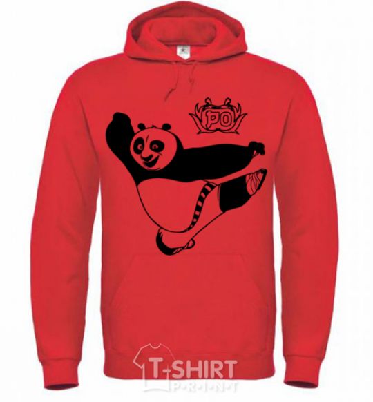 Men`s hoodie Panda Po bright-red фото