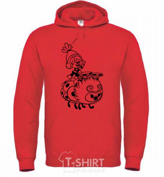 Men`s hoodie DJ bright-red фото