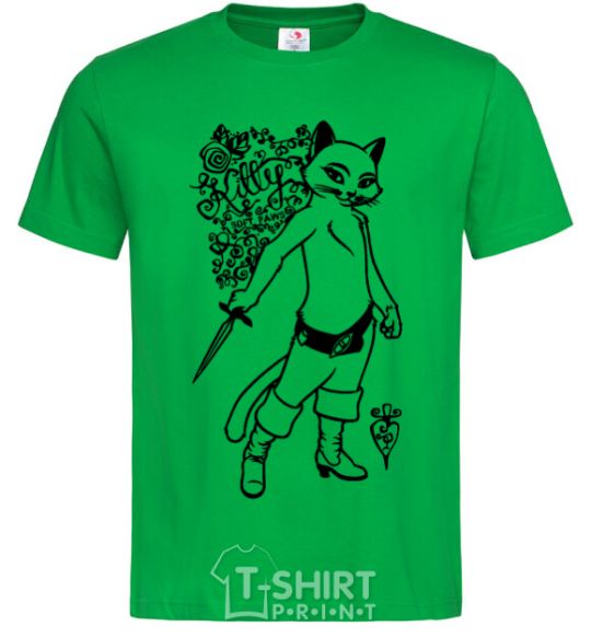 Men's T-Shirt Kitty soft рaws kelly-green фото